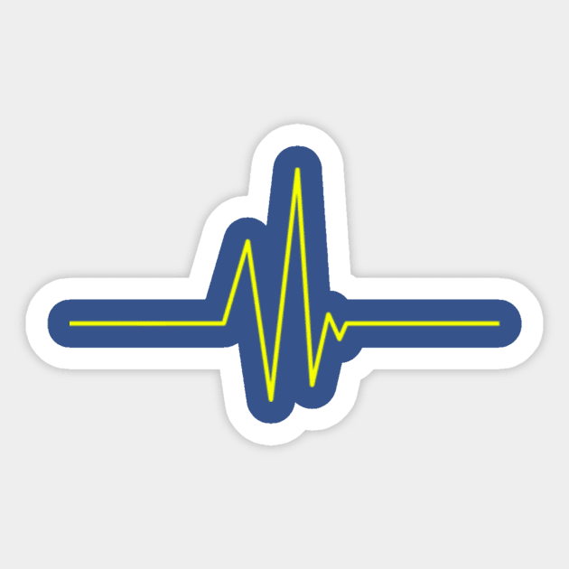 Heartbeat Sticker by TomWilkDesigns